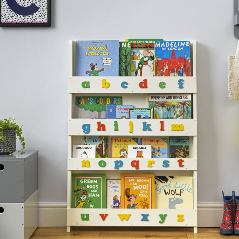 Tidy Books 4 Compartment Solid + Manufactured Wood Book Display ...