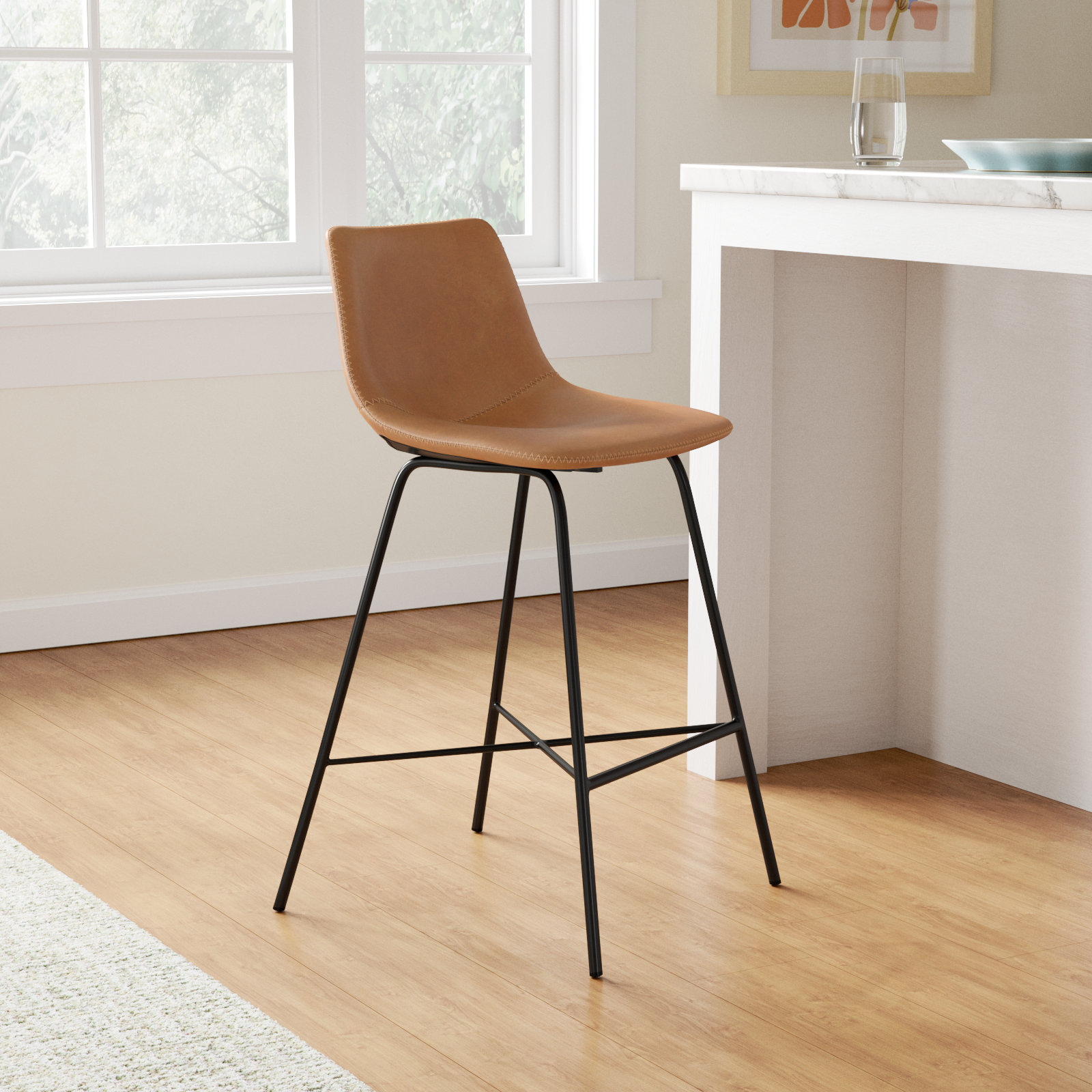 Brinley 24" Bar Stool, Tan