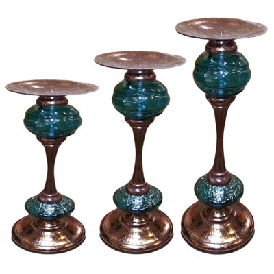 Glass Tabletop Candlestick