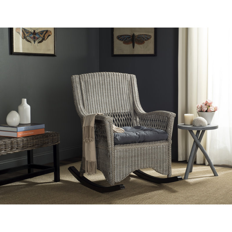 Chaise berçante Rollegem, Gris antique