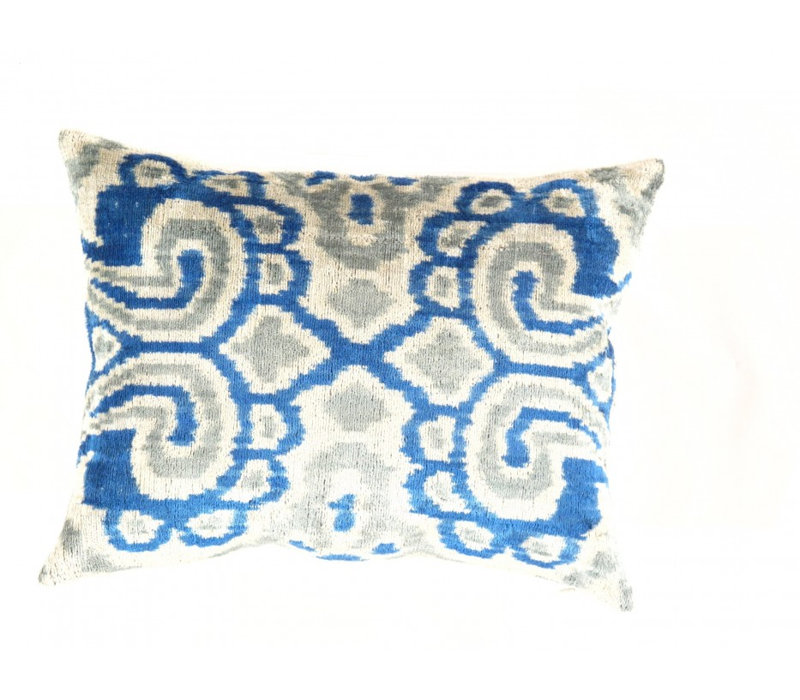 Oasis Ikat Throw Pillow, 15"H x 30"W, Light Blue