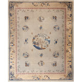 Antique Peking Room Size Wool Light Rug