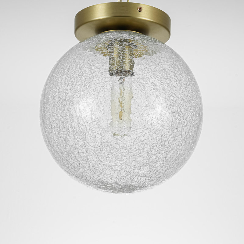 Plafonnier moderne à globe en verre à 1 lumière pour cuisine ou couloir