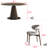 Italian vintage solid wood round dining table set 8 - Person Solid Wood Top Pedestal Base Dining Set