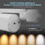 Têtes de lumière à DEL 15W 5Cct 15W, angle de faisceau 24 ° -60 °, rail de type H, blanc mat-122625006