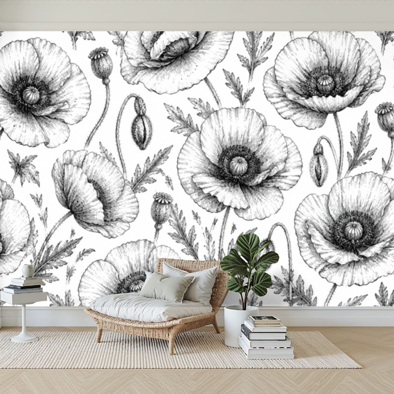 Papier peint adhésif auto-adhésif moderne pour la chambre à coucher Peel and Stick L 69 po x l 96 po
