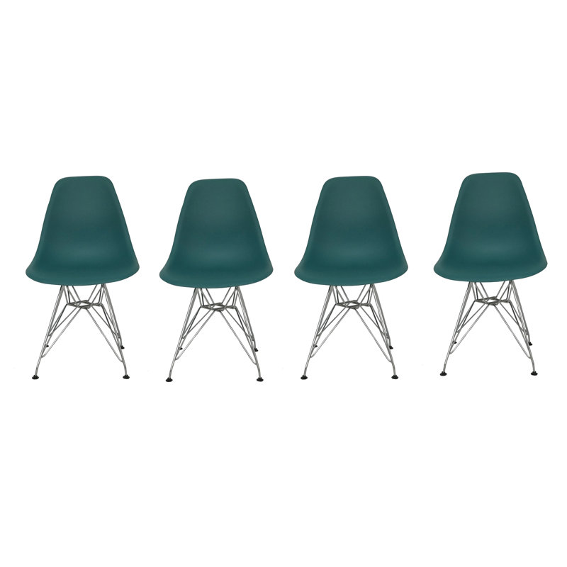 Chaise d'appoint Breanne, Vert, 4, Argent argent