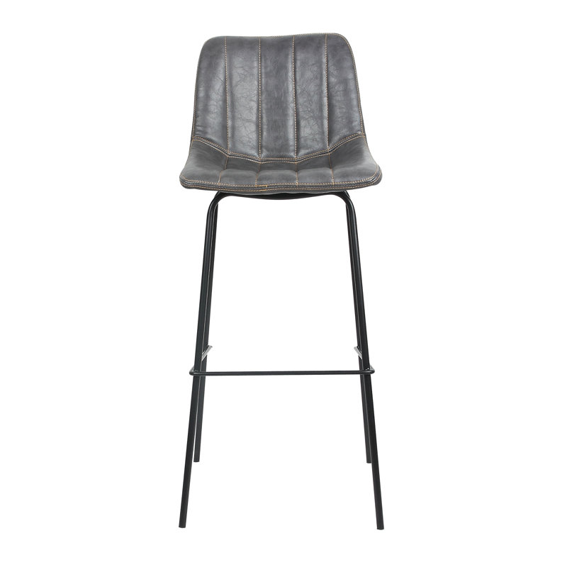 Ouida Upholstered Counter Stool, Gray