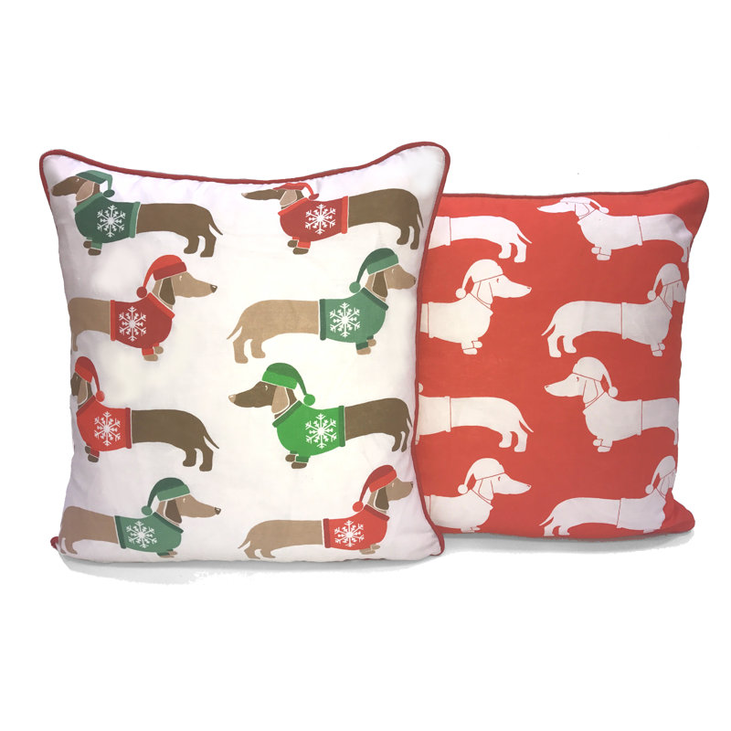Adilet Square Euro Cushion Cover, Red/White/Green
