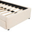 Lit plateforme tapissier avec lit gigogne, tête de lit lumineuse et port USB-1517373131-1517373121
