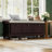 Classic Shoe Bench With Cushion And Three Drawers, Fluted Entryway Storage For Living Room, Hallways, And Entryway-1536305201