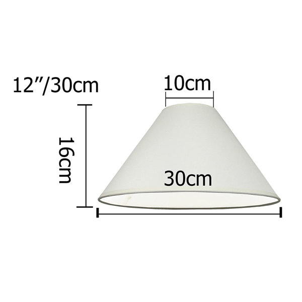 Wayfair Basics™ 16mm H X 30cm W Cotton Empire Lamp Shade ( Screw On 