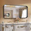 Miroir de salle de bain noir, miroir rectangulaire de 36 po x 60 po avec cadre en métal profond, coin arrondi, verre trempé, grand miroir mural, plus de 2 lavabos, installé verticalement / horizontalement, transparent-1446085841-1446085844-1446757617