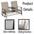 Laxavier 58 " W Steel Loveseat-1036810726