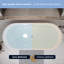 Baignoire autoportante autoportante 59 po en acrylique blanc brillant, bonde escamotable chromée 59 po