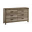 Commode contemporaine à six tiroirs, commode de chambre à coucher en bois pour la maison, commode de rangement de chambre à coucher pour la maison