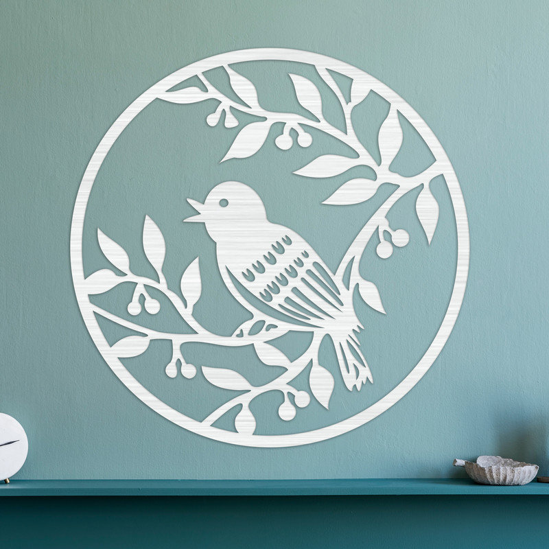 Handmade Wall Decor, 46" H x 46" W x 0.25" D, White