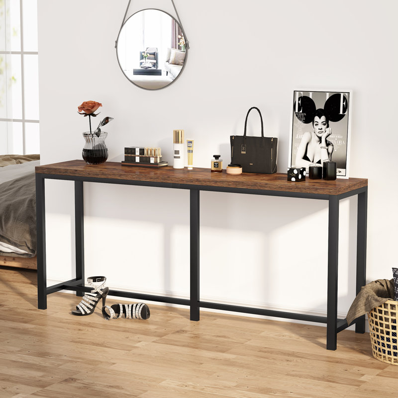 Nagata 70.86'' Console Table, Brown/Black