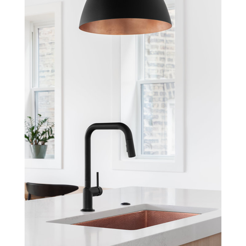 Fossil Blu Luxury 24" 12-Gauge Hammered Copper Undermount/Drop-In Sink, Medium Patina, Incl Accs