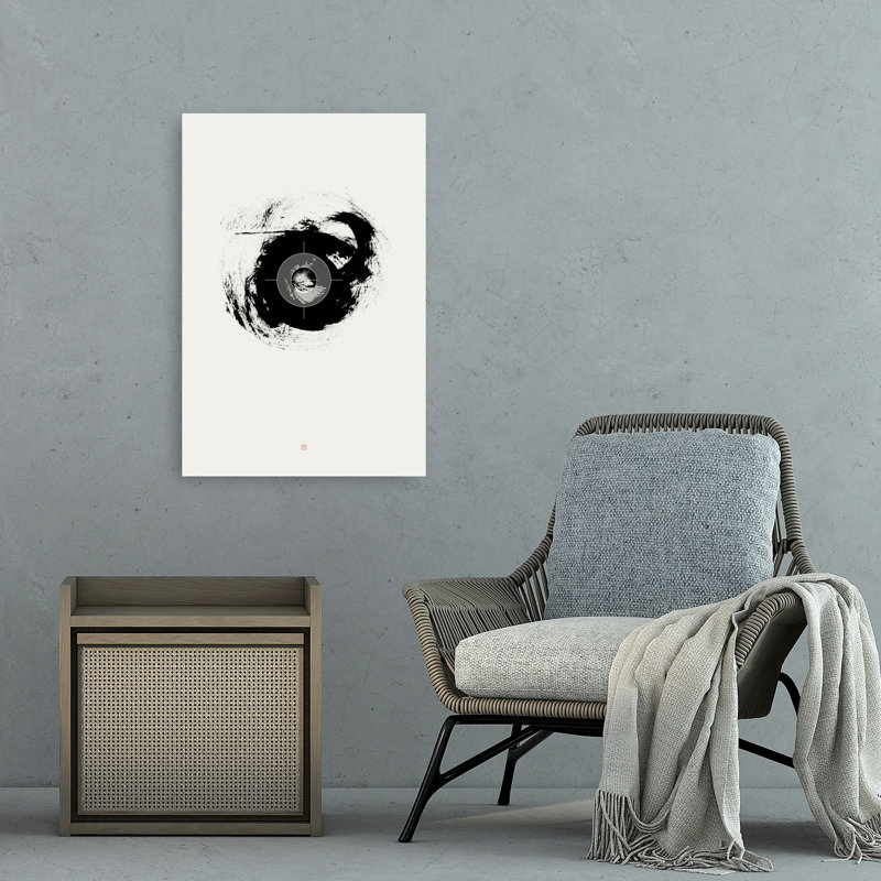 Art abstrait abstrait abstrait contemporain "Enso", 36" H x 24" W