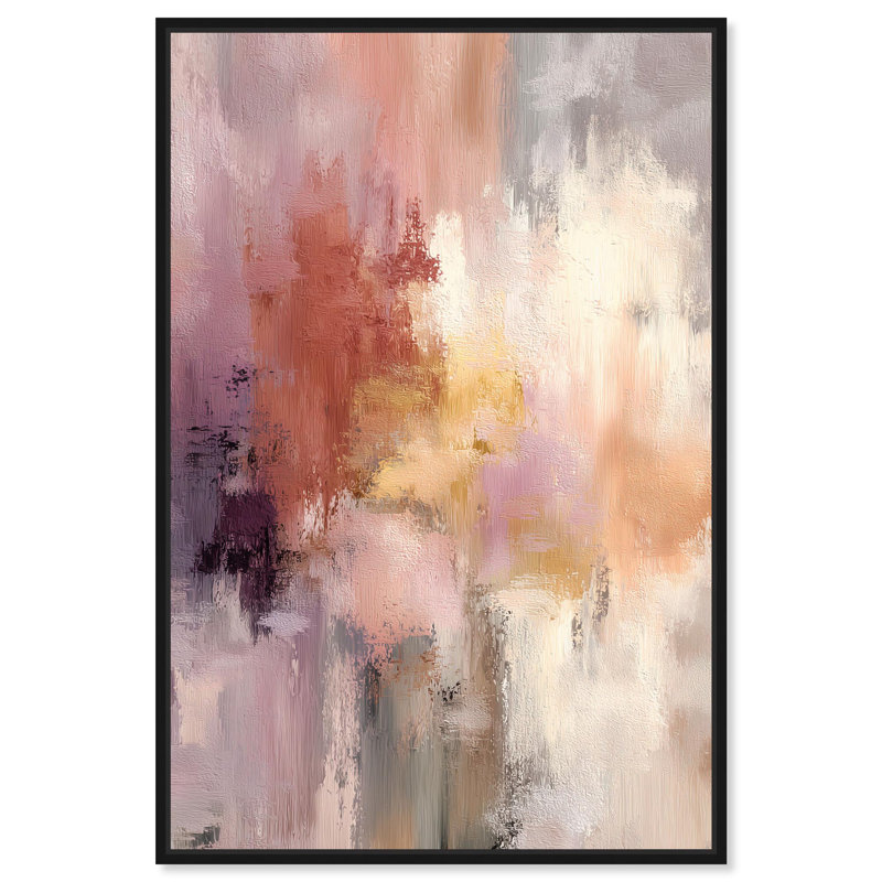 "Hazy Sunset I", reproduction d'art sur toile par Art Remedy, cadre noir, 16 x 24, H 25 po x l 17 po, Structure noire