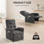 Fauteuil inclinable électrique de 32 po avec chauffage et massage, canapé inclinable avec télécommande et 3 poches latérales, canapé-lit facile à assembler pour le salon-134229160