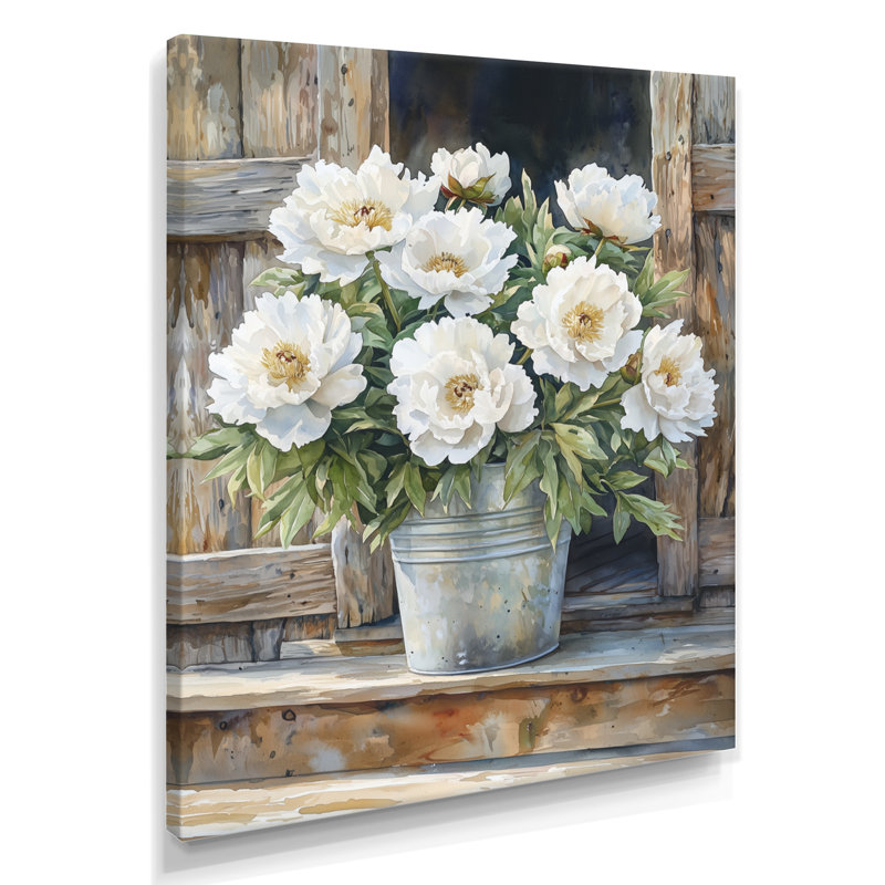 Carla - art mural floral, Toile tendue, Ne s’applique pas, H 20 po x l 12 po