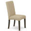 Ensemble de table de salle à manger 3 pièces pour petits espaces comprenant une table de cuisine ronde et 2 chaises de salle à manger Parson en tissu brun, cappuccino de 42 po x 42 po-453227874-453227875-504545673