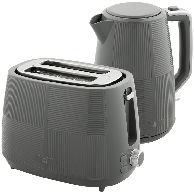 Kettle and Toaster Set, Grey