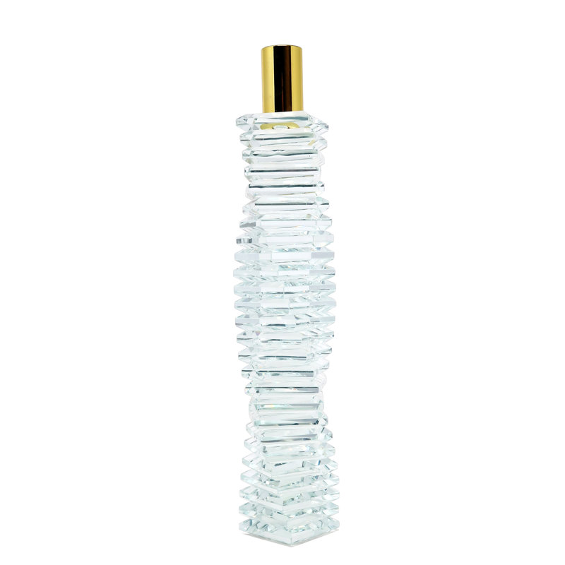 Chandelle de table effilée en cristal 8 po