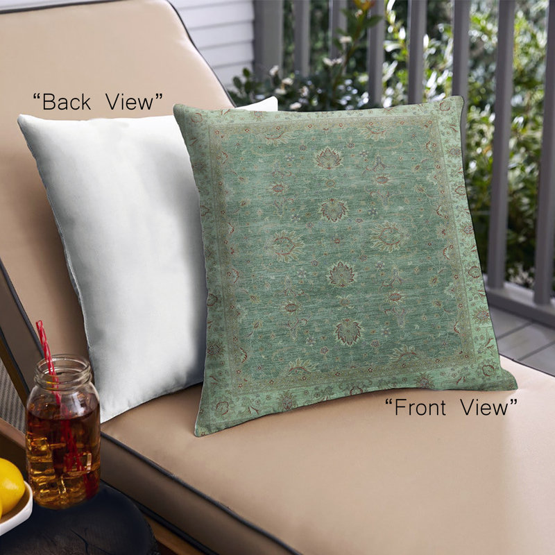 Damask Outdoor Throw Pillow