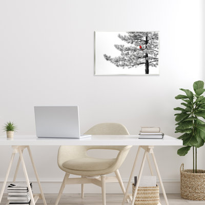 Cardinal in Stark Winter Tree Wall Plaque, design by Steve Toole