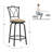 Basche Swivel Upholstered Microfiber / Microsuede Adjustable Height Counter Stool with Iron Frame