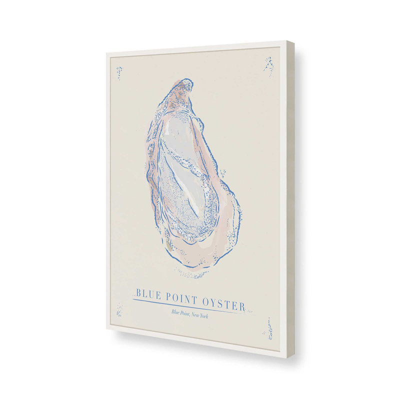 «Oyster Blue» par Garima Dhawan, reproduction d'art sur toile, H 16 po x l 12 po, Blanc