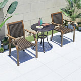 Arsheen 2 - Person Metal Patio Dining Set with Round Table
