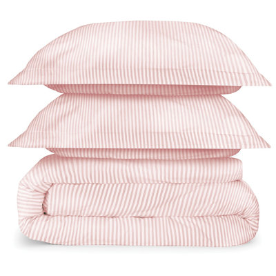 Stripes Blush Queen Duvet Set 200TC