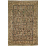 Magnolia Wool Oriental Area Rug in Brown