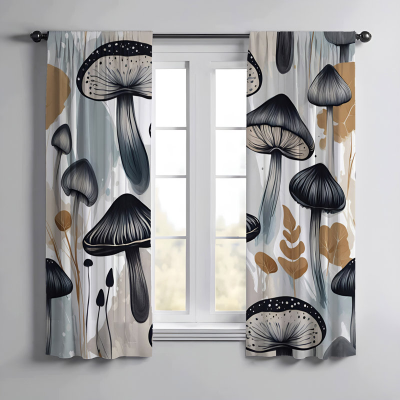 Paire de rideaux semi-transparents en polyester Eliessia, L 56 po x L 78 po