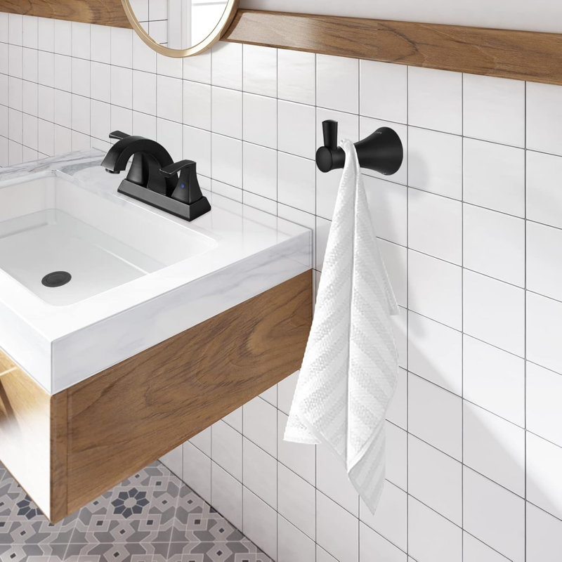 Parlos Brass Single Robe Hook Towel Coat Hanger For Bathroom Kitchen Garage Wall Mounted With Screws