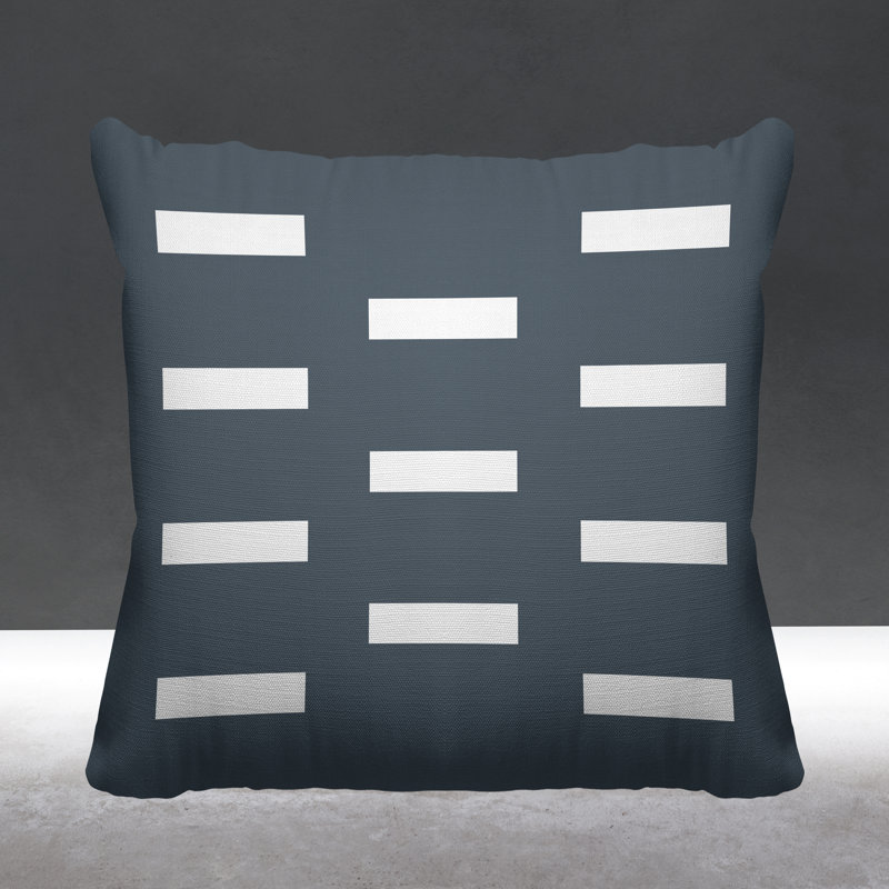 Coussin décoratif intérieur / extérieur Luella, L 15 po x H 15 po, Gris