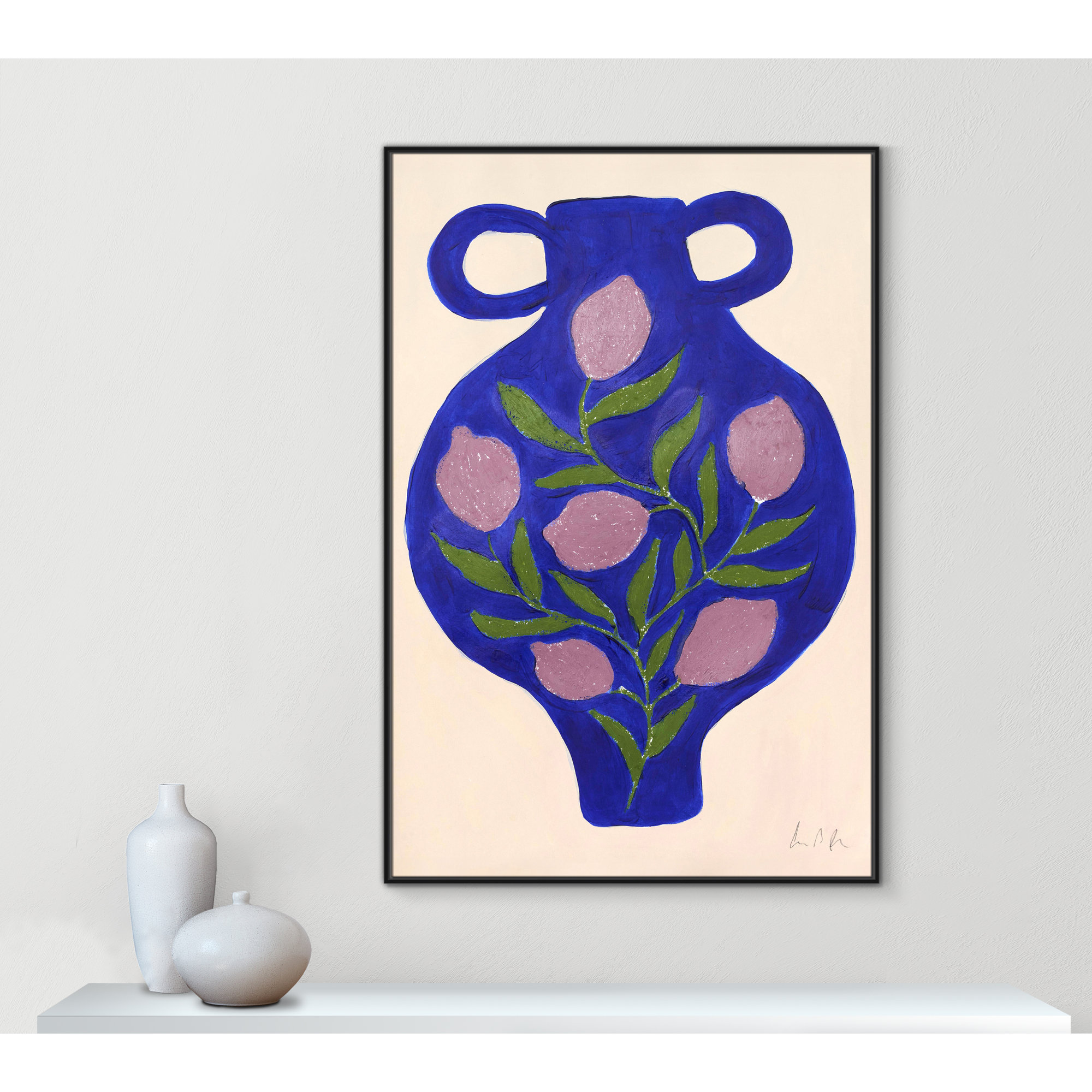 Vase No. 03 Print by Camilla Bergqvist, Black, 61.5" H x 41.5" W