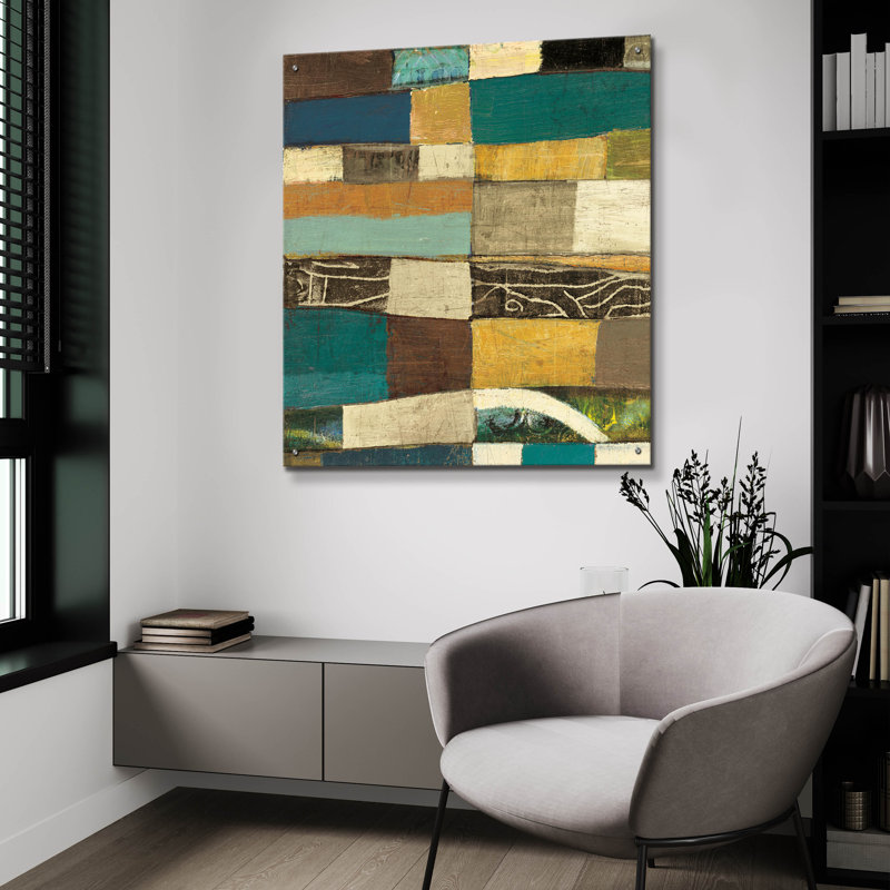  «Eileen 4 Blue» par Cheryl Warrick, art mural en verre acrylique, 36 po x 36 po, H 36 po x l 36 po