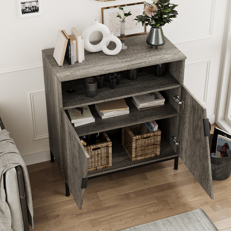 Buffet Akifah de 31,5 po de largeur, gris