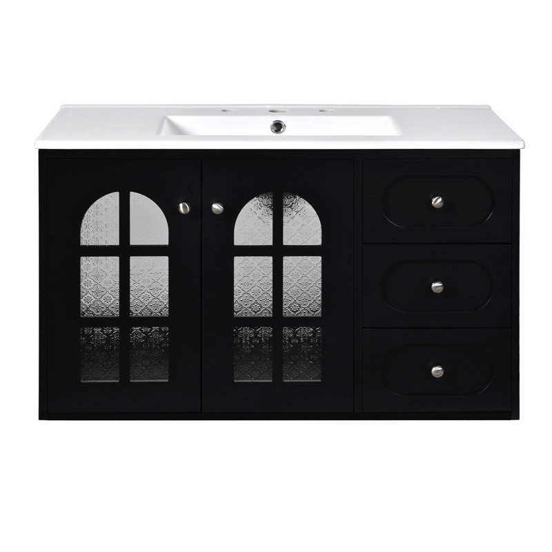 Floating Bathroom Vanity With Ceramic Sink