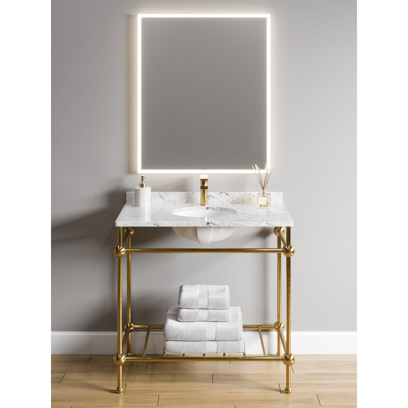 Shannon 36" Gold Freestanding Single Bathroom Vanity Base