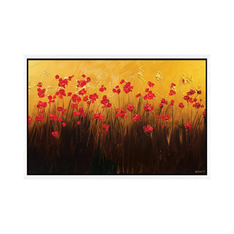 Abundance by Osnat Tzadok - Painting on Canvas, 66.04cm H x 101.6cm W x 3.81cm D, White Floater Framed