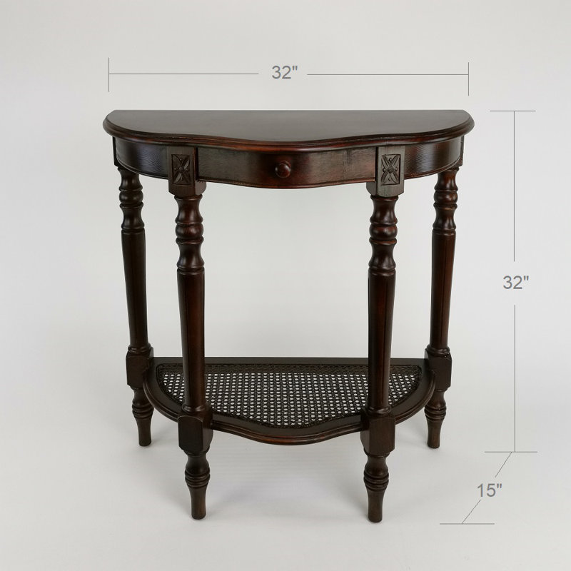 Leeroy 32'' Solid Wood Console Table, Light brown