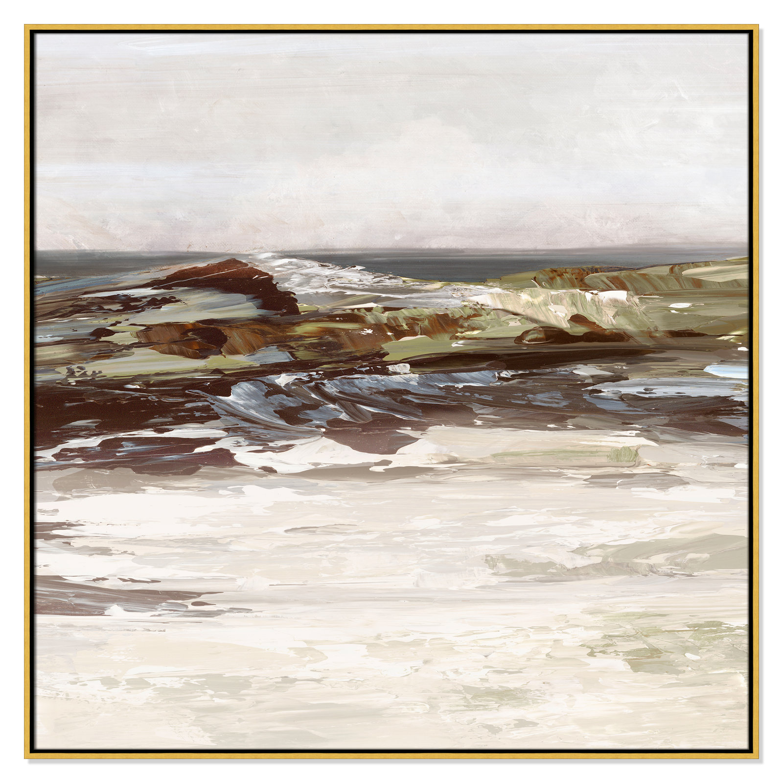 Stoney Peak Print by , 46.5" H x 46.5" W, Gold