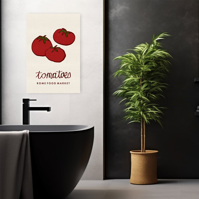 «Fresh Market Tomatoes Rustic Fruit Summer», art mural, H 24 po x l 16 po