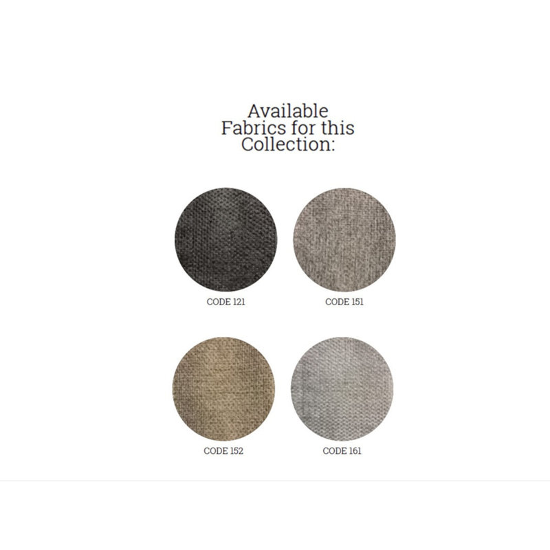 Causeuse Pueblo, Tissu gris 121, H 39,25 po x l 60,5 po x P 39 po
